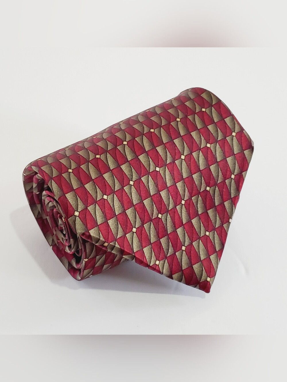 Ziggurat Multicolor Geometric Pattern Men's Silk Neck Tie 58x4"